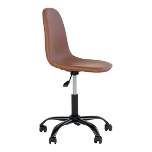 Pu office chair with black legs House Nordic Stockholm image-2