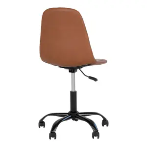 Pu office chair with black legs House Nordic Stockholm image-1