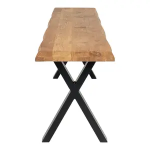 Oak bench with corrugated edge House Nordic Toulon image-2