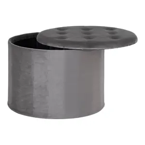 Fluwelen poef met opbergruimte House Nordic Turup image-2