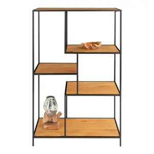 5-shelf oak-look shelf with frame House Nordic Vita image-0