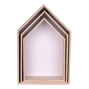 Set of 3 wooden shelves House Nordic Verona image-0