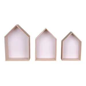 Set of 3 wooden shelves House Nordic Verona image-3