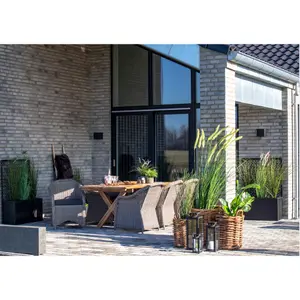 Rattan basket kubu, with handles, round House Nordic Burton image-3
