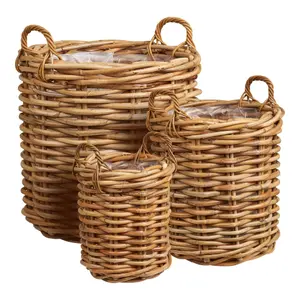 Rattan storage basket House Nordic Burton (x3)