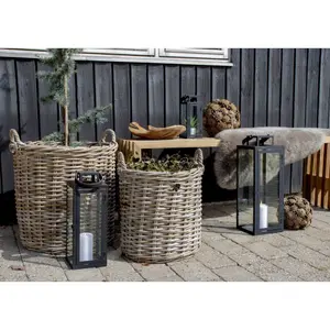 Kubu rattan storage basket with handles and interior in House Nordic Indo (x2) image-2