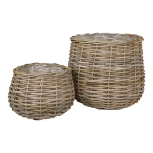 Kubu storage basket with plastic interior House Nordic Pulo (x2)