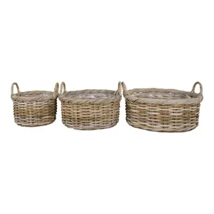 Kubu storage basket with plastic interior House Nordic Kuta (x3)