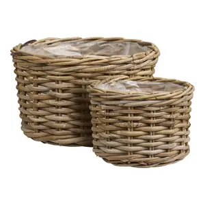 Rattan storage basket House Nordic Kalak (x2) image-0