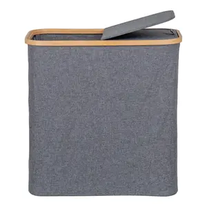 Textile and bamboo laundry basket House Nordic Noto Laundry image-1