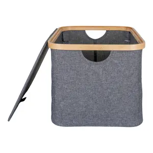 Καλάθι για ρούχα από μπαμπού και ύφασμα House Nordic Noto Laundry image-0