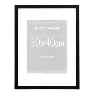 Conjunto de 7 molduras em mdf preto e 8 molduras em mdf natural House Nordic Marbella image-1