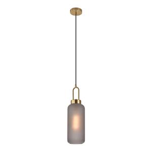 Suspension en verre fumé de forme cylindrique avec douille House Nordic Luton image-1