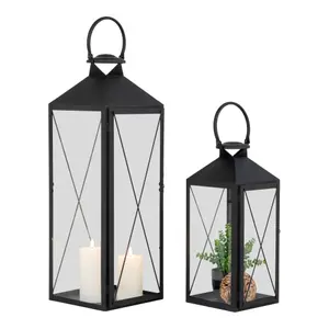 Steel and glass lanterns House Nordic Casa (x2) image-1
