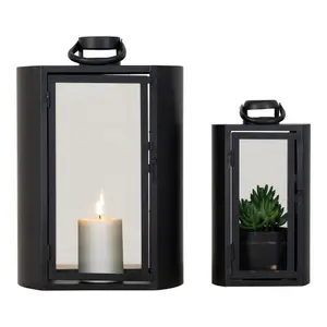 Lanterne avec poignées en métal et verre House Nordic Tolosa image-0