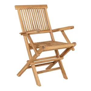 Teak wood dining chair with armrest House Nordic Toledo image-0