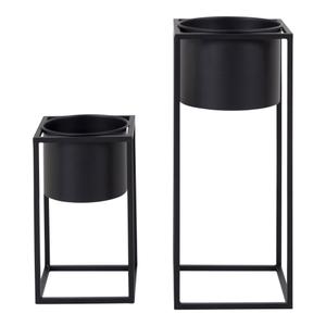 9001115-steel-flowerpots-house-nordic-marla-x2-black-17x17x31-cm
