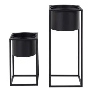 Steel flowerpots House Nordic Marla (x2)