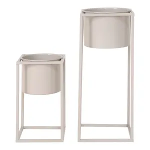 Steel flowerpots House Nordic Marla (x2)