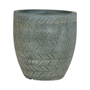 Set of 3 clay fiber planters House Nordic Stratford image-5