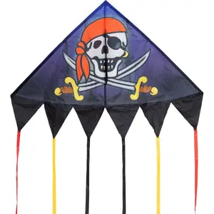Startklarer Drachen HQ Kites Delta Jolly Roger image-0