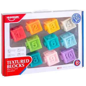 Set of 10 lace blocks with rubber texture Huanger image-0