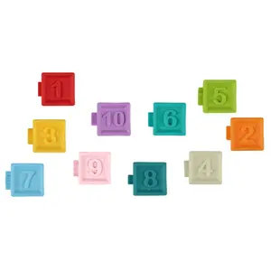 Set of 10 lace blocks with rubber texture Huanger image-1