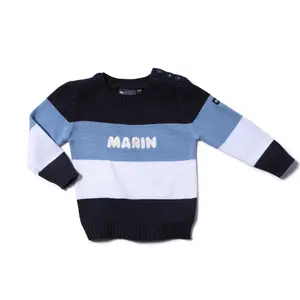 Baby boy round neck sweater Hublot Mode Marine Agnan image-0