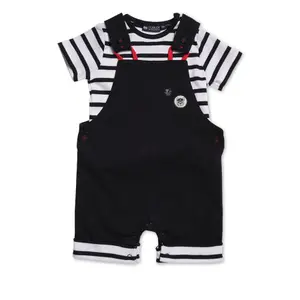 Baby boy's dungaree and t-shirt set Hublot Mode Marine Bordage image-0