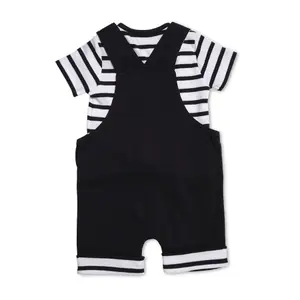 Baby boy's dungaree and t-shirt set Hublot Mode Marine Bordage image-1