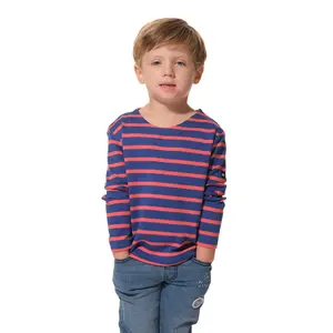 Children's long sleeve striped T-shirt Hublot Mode Marine Cordage image-0