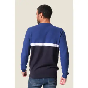 Pull col V en maille piquée Hublot Mode Marine Darragon image-1