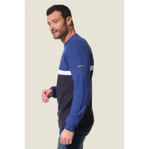 Pull col V en maille piquée Hublot Mode Marine Darragon image-2