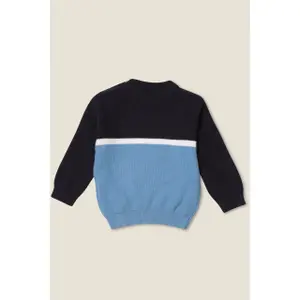 Baby boy round neck sweater Hublot Mode Marine Darragon image-1