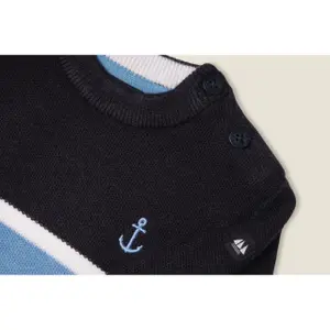 Baby boy round neck sweater Hublot Mode Marine Darragon image-2
