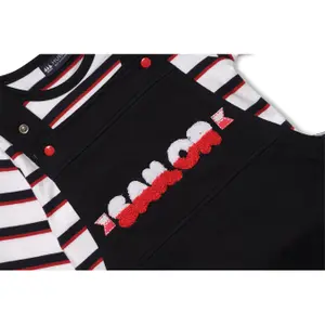 Baby long sleeve t-shirt and dungaree set Hublot Mode Marine Givre image-2