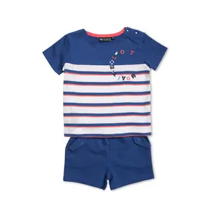 Animated t-shirt and shorts set for baby boy Hublot Mode Marine Peggo image-0