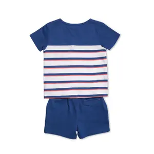 Animated t-shirt and shorts set for baby boy Hublot Mode Marine Peggo image-1