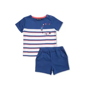 Animated t-shirt and shorts set for baby boy Hublot Mode Marine Peggo image-2