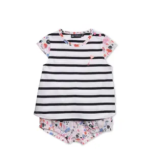 Girl's t-shirt and bloomer set Hublot Mode Marine Pixelle image-0