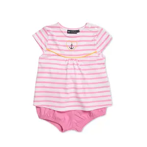 Baby girl t-shirt and bloomer set Hublot Mode Marine Triomphal image-0