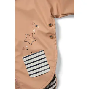 Hooded zip-up cape for baby girls Hublot Mode Marine Averse image-2