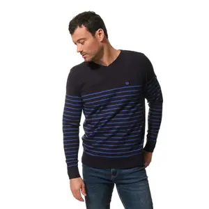 Pull col V Hublot Mode Marine image-0