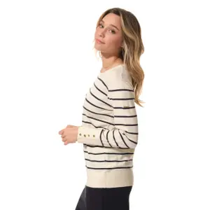 Maglione con bottoni collo rotondo donna Hublot Mode Marine image-2