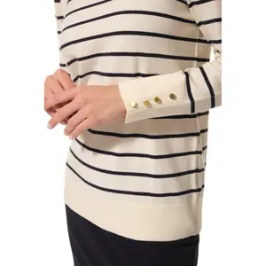 Maglione con bottoni collo rotondo donna Hublot Mode Marine image-3