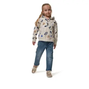 Printed zip-up hooded jacket for kids Hublot Mode Marine Defi image-0