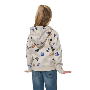 Printed zip-up hooded jacket for kids Hublot Mode Marine Defi image-1