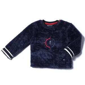 Baby round neck sherpa sweatshirt Hublot Mode Marine image-0