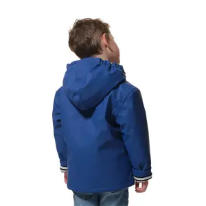Children's hooded waterproof zipped jacket Hublot Mode Marine image-1