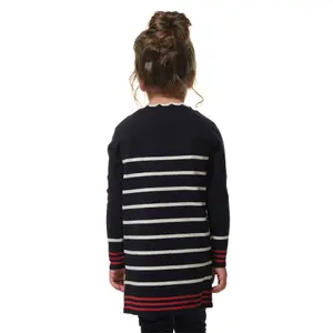 Baby girl round neck ribbed dress Hublot Mode Marine image-1